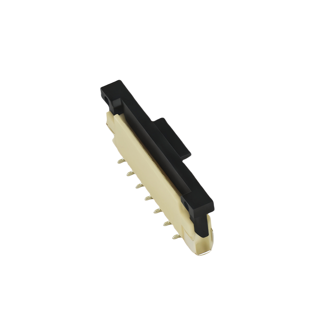 FPC 1.0Pitch-H5.5立贴抽屉式 正脚位 13pin 本色 镀亮锡